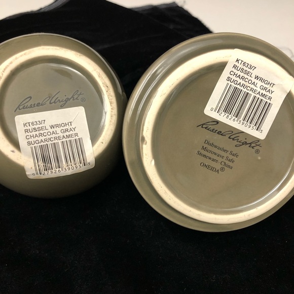 Russell Wright Charcoal Gray Stackable Sugar/Creamer NEW - Picture 7 of 12
